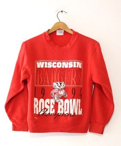 NCAA Gear for Kids: Vintage Kids University of Wisconsin Badgers 1994 Rose Bowl Sweatshirt