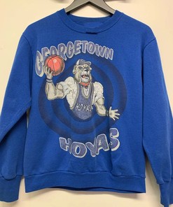 NCAA Georgetown Hoyas Mascot Logo Sweatshirt - State University Shirt for Fans