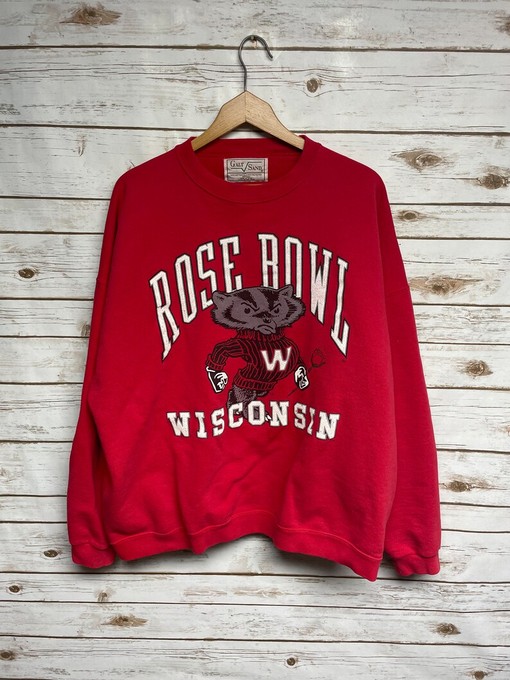 NCAA Gifts: Vintage Style Wisconsin Badgers 1994 Rose Bowl Badgers Football Sweatshirt, Hoodie, T-Shirt - Image 2