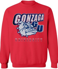 NCAA Gonzaga Bulldogs Vintage Crewneck Sweatshirt for Fans of Retro NCAA Shirts