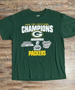 NCAA Green Bay Packers 4X Time Super Bowl Champions Sweatshirt T-shirt - Ideal Gift for NFL Fans