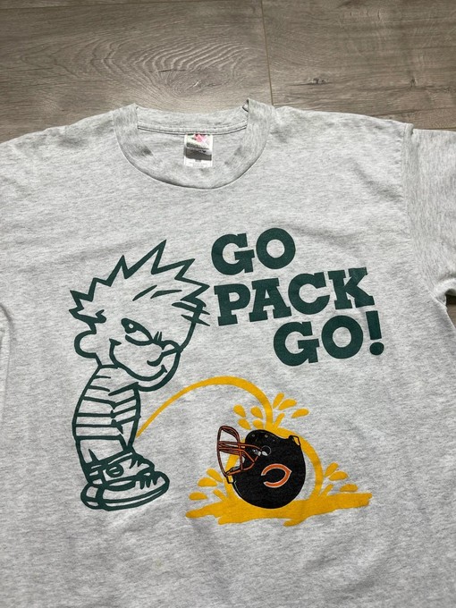NCAA Green Bay Packers 90s Single Stitch Retro Sweatshirt T-shirt - Image 2