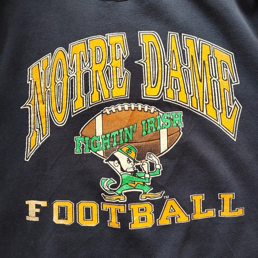NCAA Notre Dame Irish By Logo 7 Vintage 90s Unisex Sweatshirt Hoodie Shirt, Notre Dame Crewneck, NCAA Shirts - Image 2