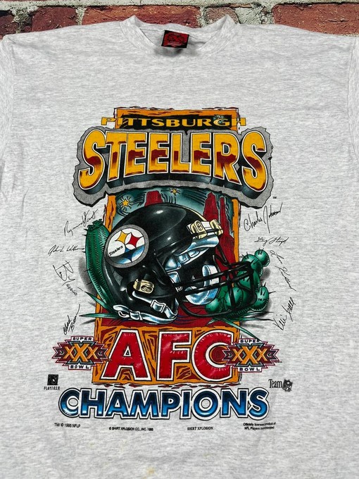 NCAA Pittsburgh Steelers Super Bowl 30 Single Stitch Sweatshirt T-shirt - Ideal Gift for NFL Fans - Image 2
