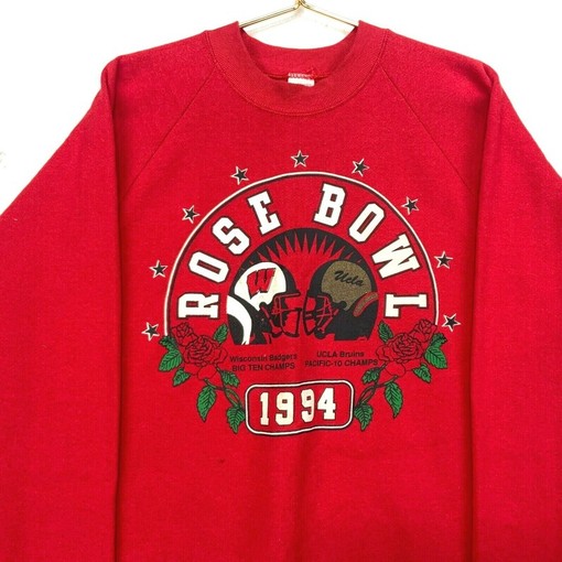 NCAA Shirt Sweatshirt, Hoodie: 1994 Wisconsin Badgers Rose Bowl Vintage Crewneck Sweatshirt, Hoodie, T-Shirt - Image 2