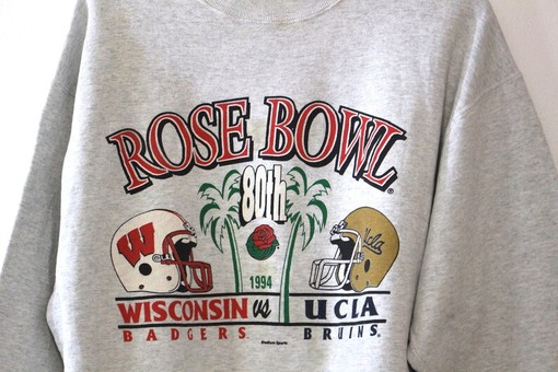 NCAA Shirt Sweatshirt, Hoodie: Vintage University of Wisconsin Badgers vs UCLA Bruins 1994 Rose Bowl Sweatshirt - Image 2