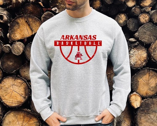 NCAA Shirts for Men - Arkansas Basketball Sweatshirt, Razorback Basketball Crewneck, Hogs Basketball Sweater - Image 2