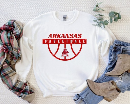 NCAA Shirts for Men - Arkansas Basketball Sweatshirt, Razorback Basketball Crewneck, Hogs Basketball Sweater - Image 3