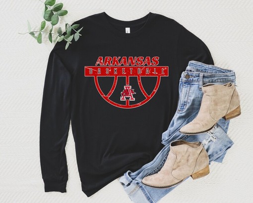 NCAA Shirts for Men - Arkansas Basketball Sweatshirt, Razorback Basketball Crewneck, Hogs Basketball Sweater - Image 4
