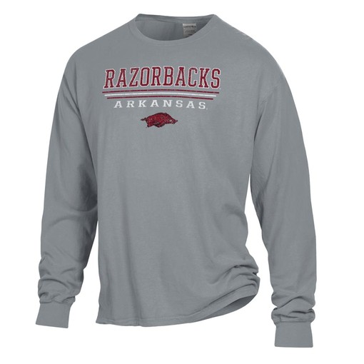 NCAA Shirts for Men: Champion Wordmark Slash T-Shirt for Arkansas Razorbacks Fans