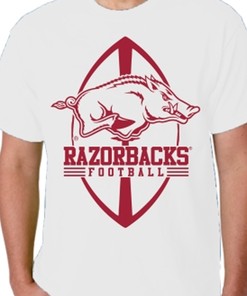 NCAA Shirts for Men: Running Hog Football T-Shirt for Arkansas Razorbacks Fans