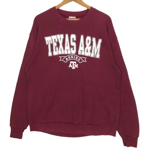 NCAA Shirts for Men - Vintage Style 90s Texas A&M University Aggies T-Shirt Sweatshirt Hoodie