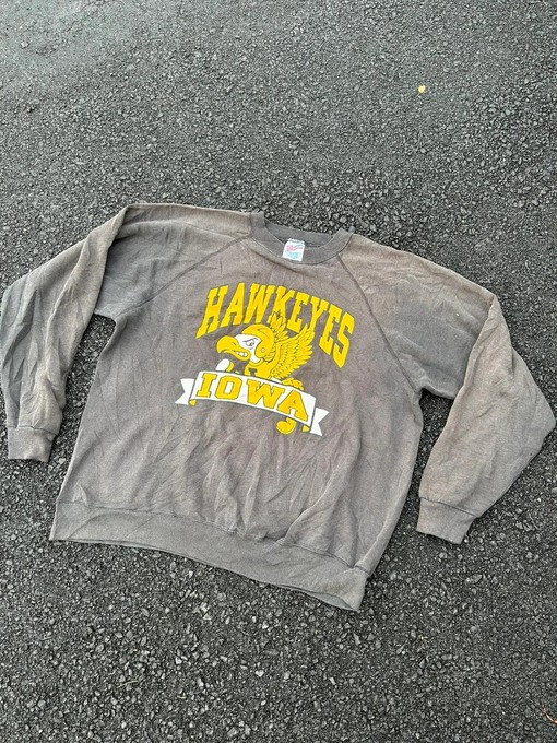 NCAA Sun Faded Hawk Eyes Vintage Style Sweatshirt T-shirt - Ideal Gift for NFL Fans
