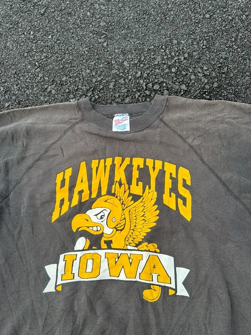 NCAA Sun Faded Hawk Eyes Vintage Style Sweatshirt T-shirt - Ideal Gift for NFL Fans - Image 2