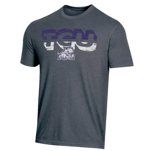 NCAA TCU Horned Frogs Men's Charcoal Heather T-Shirt - Stylish Tee for Fans and Students