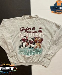 NCAA Texas AM Aggies Looney Tunes Sweatshirt - Vintage Texas AM Collegiate Shirt & Hoodie, NCAA Tee for Fans