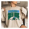 NCAA Tulane Green Wave EST 1893 Sweatshirt -Vintage Tulane Football 2023 Shirt, Unisex Crewneck Sweater for Fans