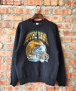 NCAA University Of Notre Dame Vintage 90s Sweatshirt Hoodie Shirt, American University T Shirt