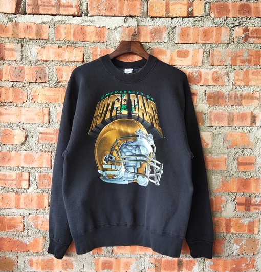 NCAA University Of Notre Dame Vintage 90s Sweatshirt Hoodie Shirt, American University T Shirt