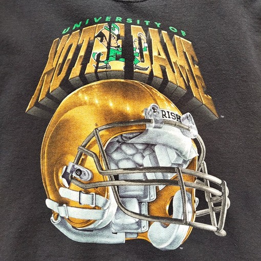 NCAA University Of Notre Dame Vintage 90s Sweatshirt Hoodie Shirt, American University T Shirt - Image 2