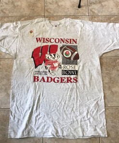 NCAA Wisconsin Badgers 1994 Rose Bowl Vintage Shirt and Sweatshirt Bundle, Perfect Gift for Fans