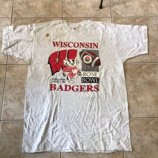 NCAA Wisconsin Badgers 1994 Rose Bowl Vintage Shirt and Sweatshirt Bundle, Perfect Gift for Fans