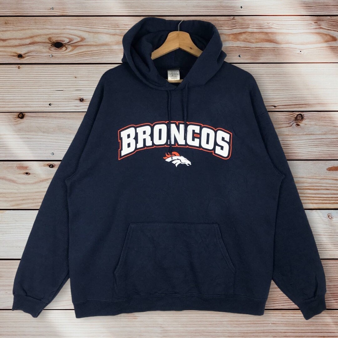 NFL Denver Broncos Spell Out Logo Pullover Hoodie Sweater Pullover Gift