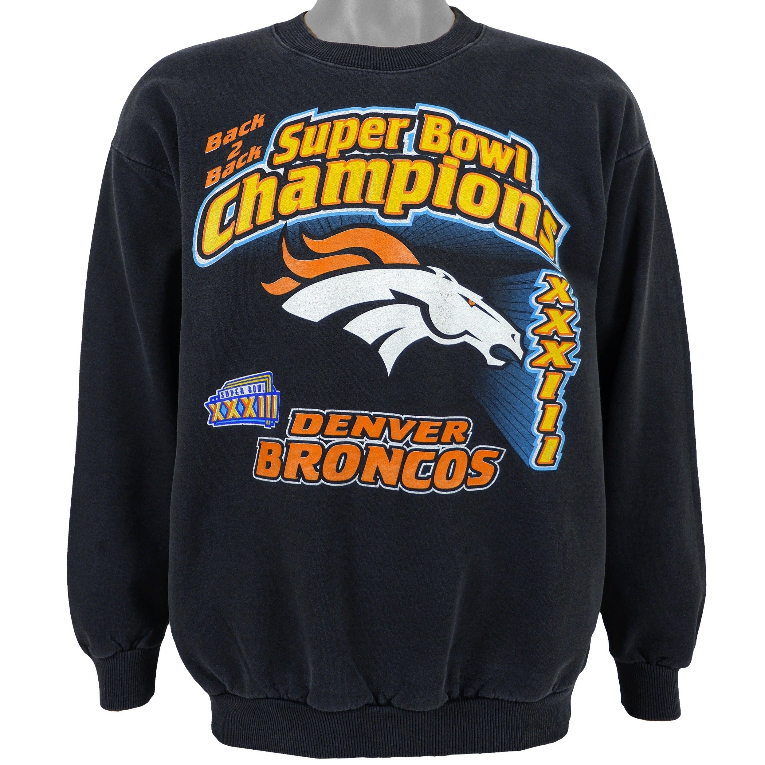 NFL Denver Broncos, Super Bowl XXXIII Champions Sweatshirt 1999 Vintage Unisex Sweatshirt Sport Shirts