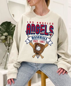 NFL Fans Gifts, Los Angeles Baseball Crewneck Sweatshirt Hoodie Shirt with Sport Shirts Unisex