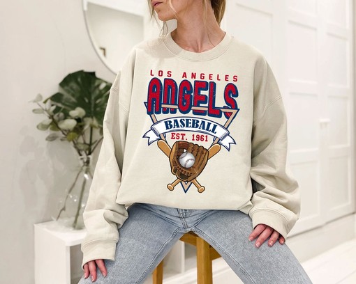 NFL Fans Gifts, Los Angeles Baseball Crewneck Sweatshirt Hoodie Shirt with Sport Shirts Unisex