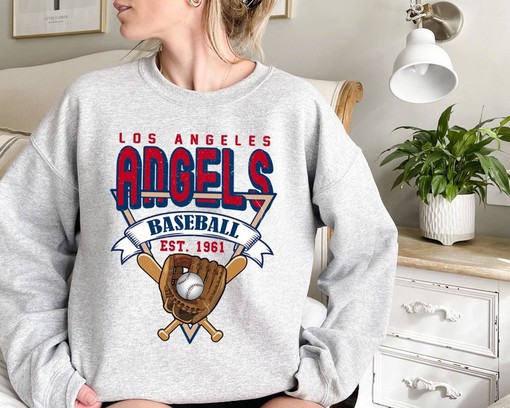 NFL Fans Gifts, Los Angeles Baseball Crewneck Sweatshirt Hoodie Shirt with Sport Shirts Unisex - Image 2