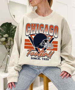 NFL Fans' Retro Sweatshirt - Chicago Football Crewneck Hoodie Shirt