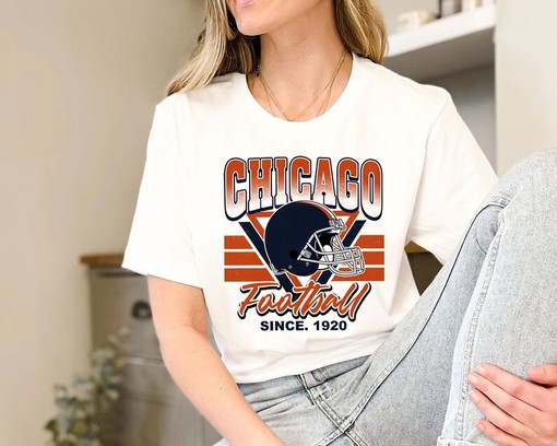 NFL Fans' Retro Sweatshirt - Chicago Football Crewneck Hoodie Shirt - Image 3