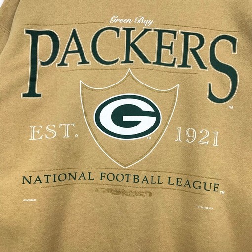 NFL Green Bay Packers Vintage Style Big Logo Crewneck Sweatshirt Pullover - 90s Champion - Image 2