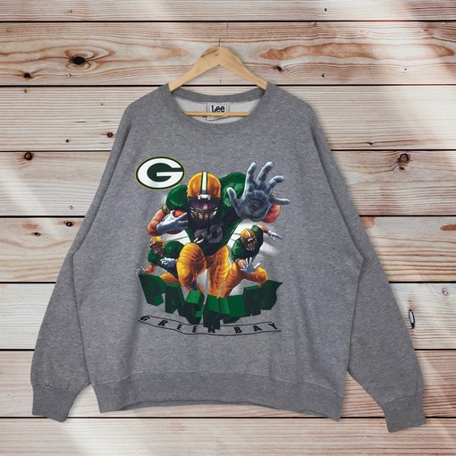NFL Green Bay Packers Vintage Style Crewneck Sweatshirt Pullover - 90s Salem Sportswear