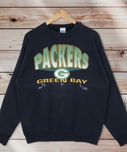 NFL Green Bay Packers Vintage Style Crewneck Sweatshirt Pullover Hoodie - 90s Salem
