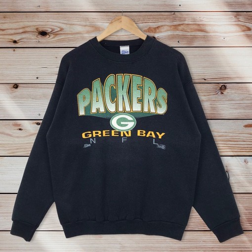 NFL Green Bay Packers Vintage Style Crewneck Sweatshirt Pullover Hoodie - 90s Salem