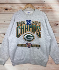 NFL Green Bay Packers Vintage Style Full Size Crewneck Sweatshirt Pullover - 90s