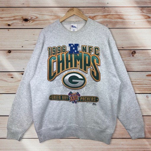 NFL Green Bay Packers Vintage Style Full Size Crewneck Sweatshirt Pullover - 90s