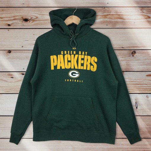 NFL Green Bay Packers Vintage Style Pullover Hoodie Sweater - 90s Starter