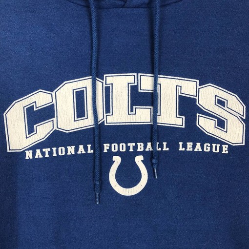 NFL Indianapolis Colts 90s Vintage Style Printed Pullover Hoodie Sweatshirt - Image 2