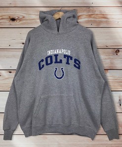 NFL Indianapolis Colts Vintage Style Big Logo Crewneck Sweatshirt Pullover - 90s Champion