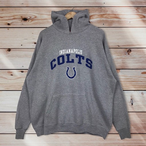 NFL Indianapolis Colts Vintage Style Big Logo Crewneck Sweatshirt Pullover - 90s Champion