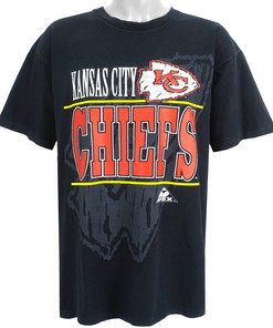 NFL Kansas City Chiefs 1990s Single Stitch T-Shirt - Reprinted Full Size Gifts for Fans
