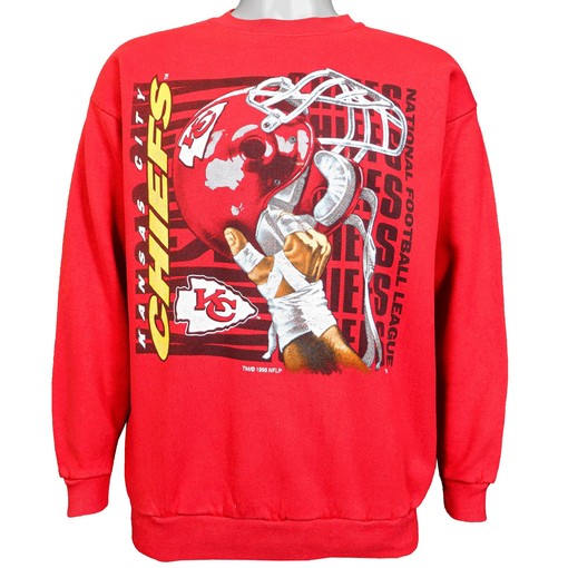 NFL Kansas City Chiefs Crew Neck Sweatshirt 1996 Vintage Unisex Sweatshirt Mens Sport Shirts