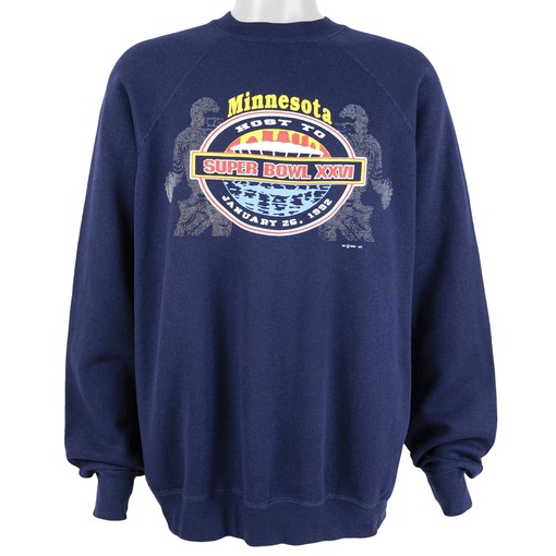 NFL Minnesota Super Bowl XXVI 1992 Sweatshirt - Vintage Unisex Sport Sweatshirt Hoodie Gift