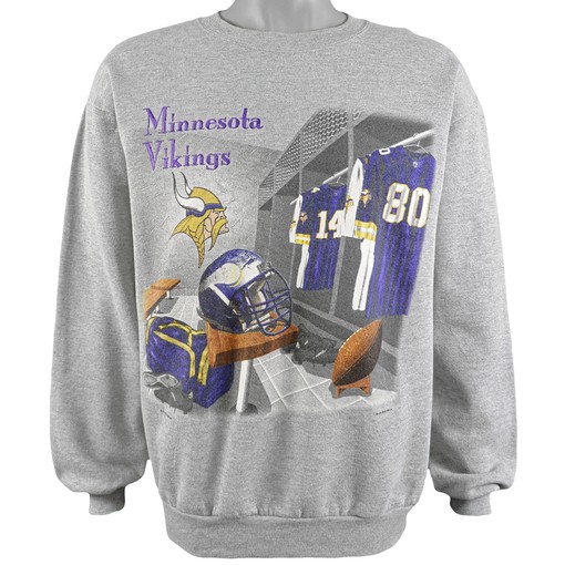 NFL Minnesota Vikings 1995 Vintage Style Crew Neck Sweatshirt Hoodie Shirt - Gifts for Fans