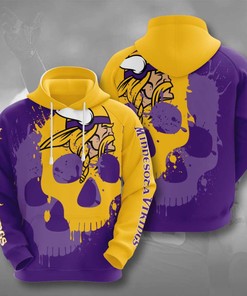 NFL Minnesota Vikings 3D Zip Up Hoodie - Custom All Over Print