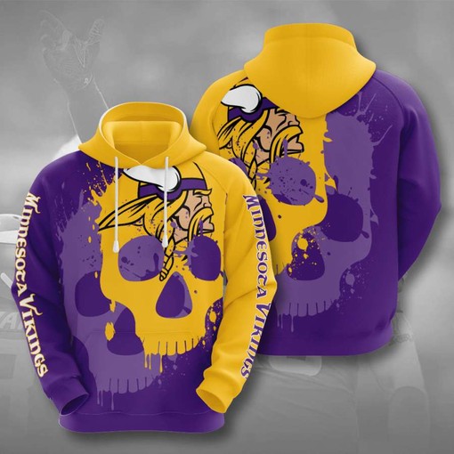 NFL Minnesota Vikings 3D Zip Up Hoodie - Custom All Over Print