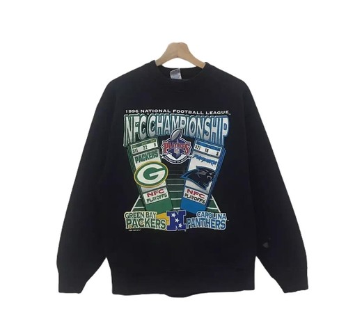 NFL NFC Championship Big Logo Vintage Style Sweatshirt T-shirt - Ideal Gift for NFL Fans